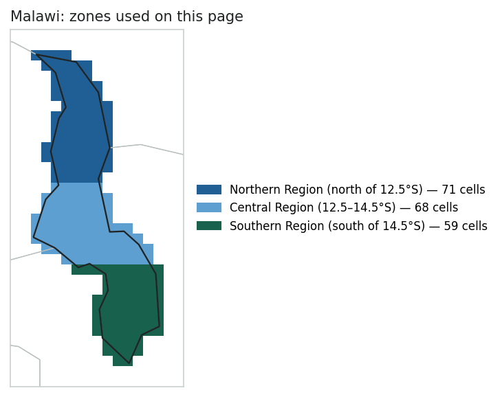 Zone locator map