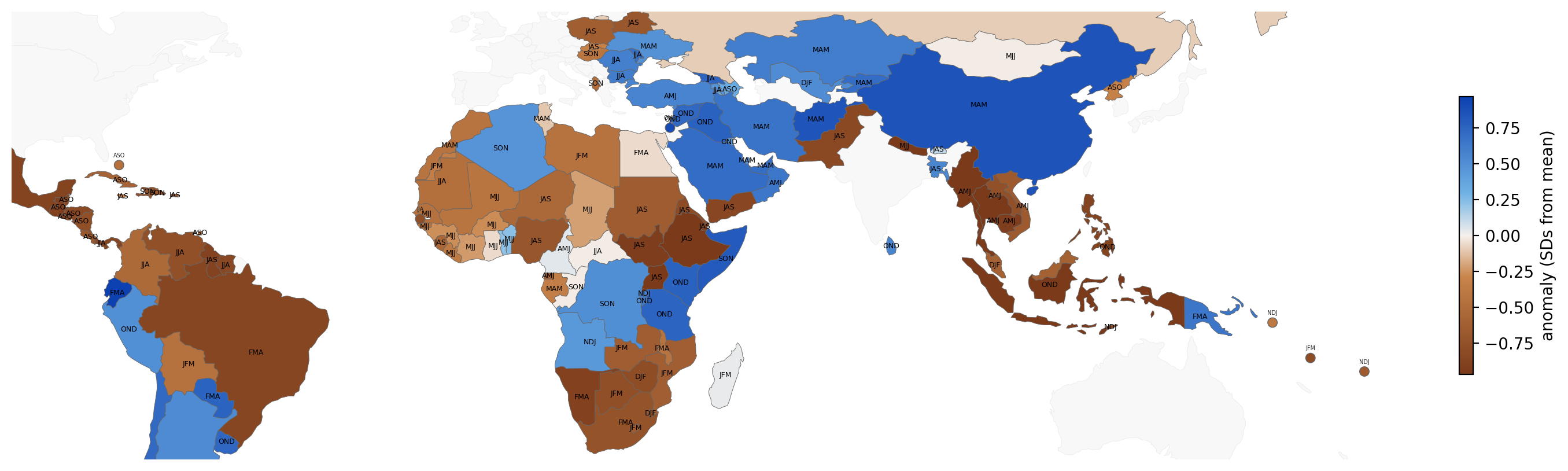 El Niño composite rainfall anomaly